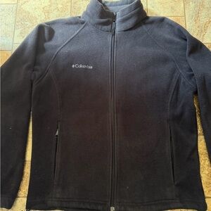 Columbia Black Fleece Jacket with Logo Label